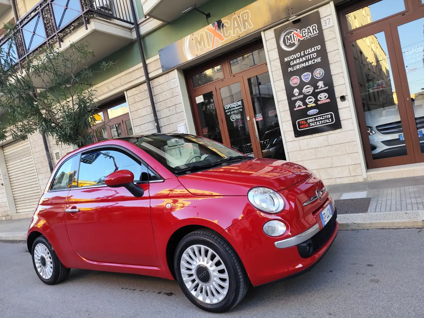 Fiat 500 500 1.2 EasyPower GPL Lounge TETTO Rouge - 1