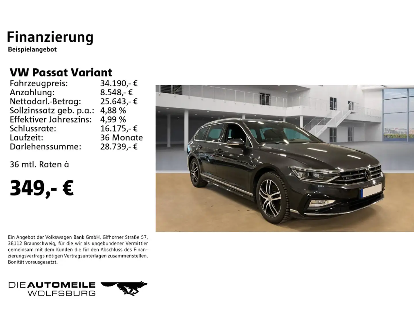 Volkswagen Passat Variant 2.0 TDI 4M DSG Elegance R-LINE/ST Grau - 2