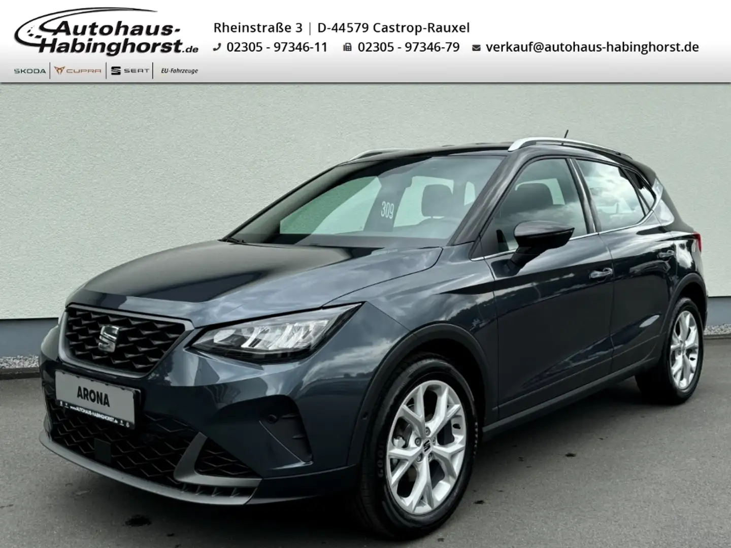 SEAT Arona 1.0 TSI DSG FR Cam ACC Kessy LED Full Link Shz Alu Grau - 1