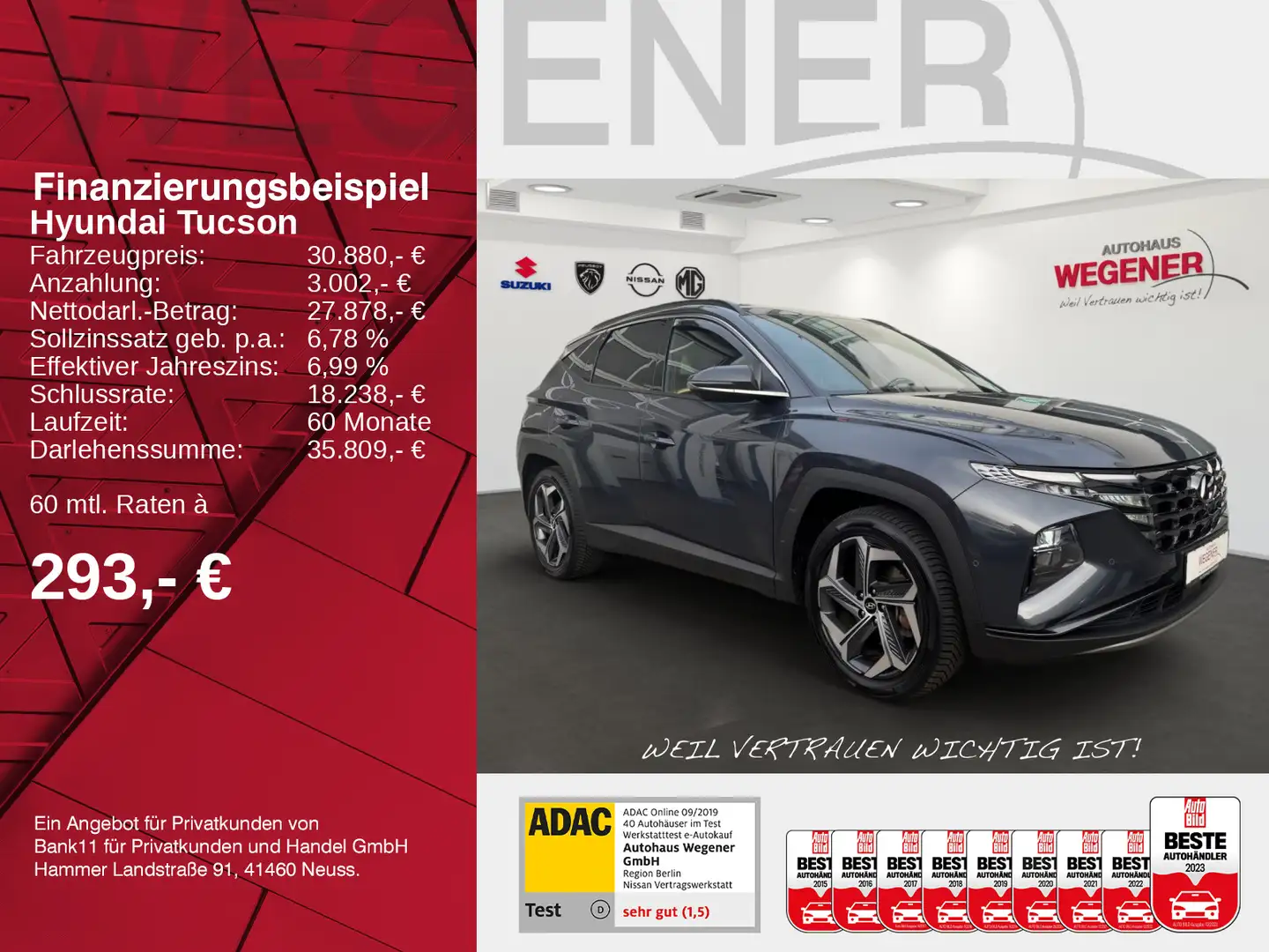 Hyundai TUCSON TUCSON Prime PHEV 1.6 *360° *ALLWETTER*MATRIX Noir - 2