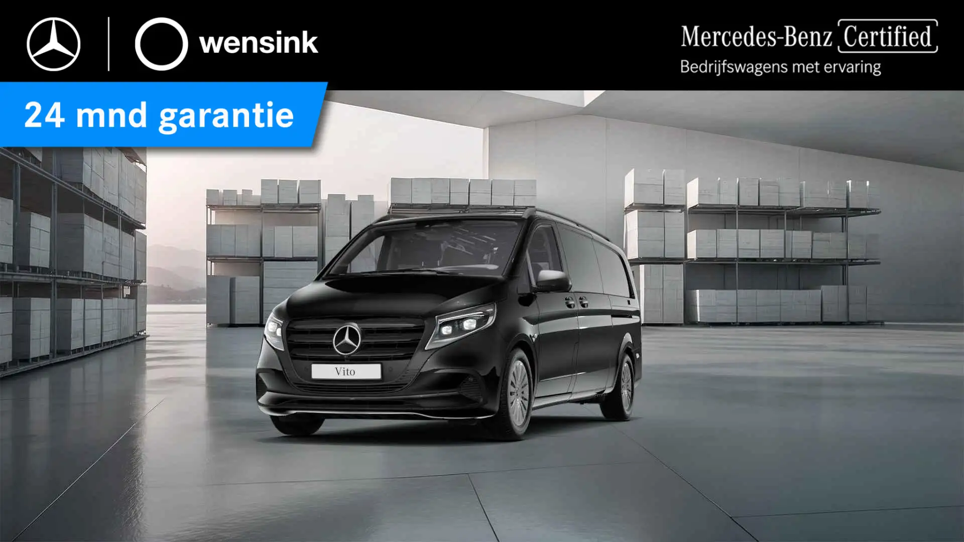 Mercedes-Benz Vito 119 L3 XL Pro | Aut. | Dubbele Schuifdeur Zwart - 1
