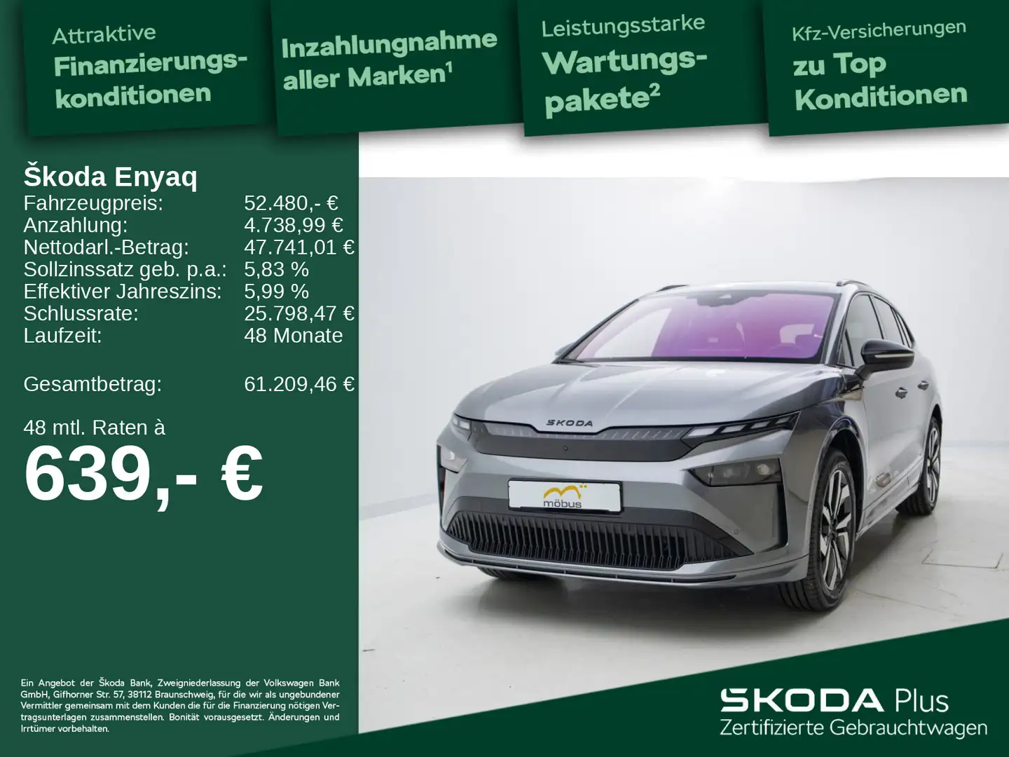 Skoda Enyaq 85 Sportline 4x4*AHZVR*LED*KLIMA*APP Grau - 1