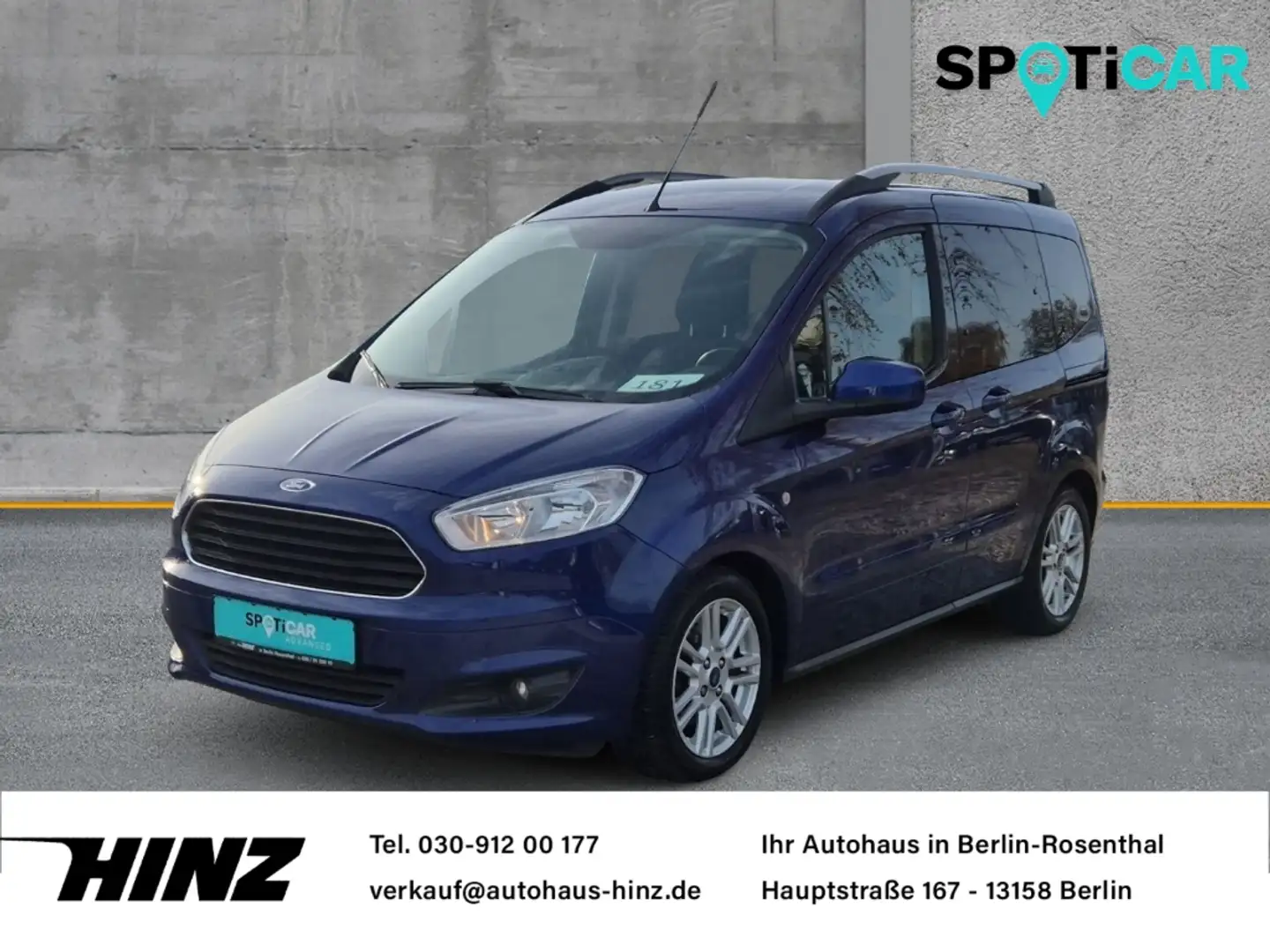 Ford Tourneo Courier Titanium, FsHz,PDC,Klimaautom. Blau - 1