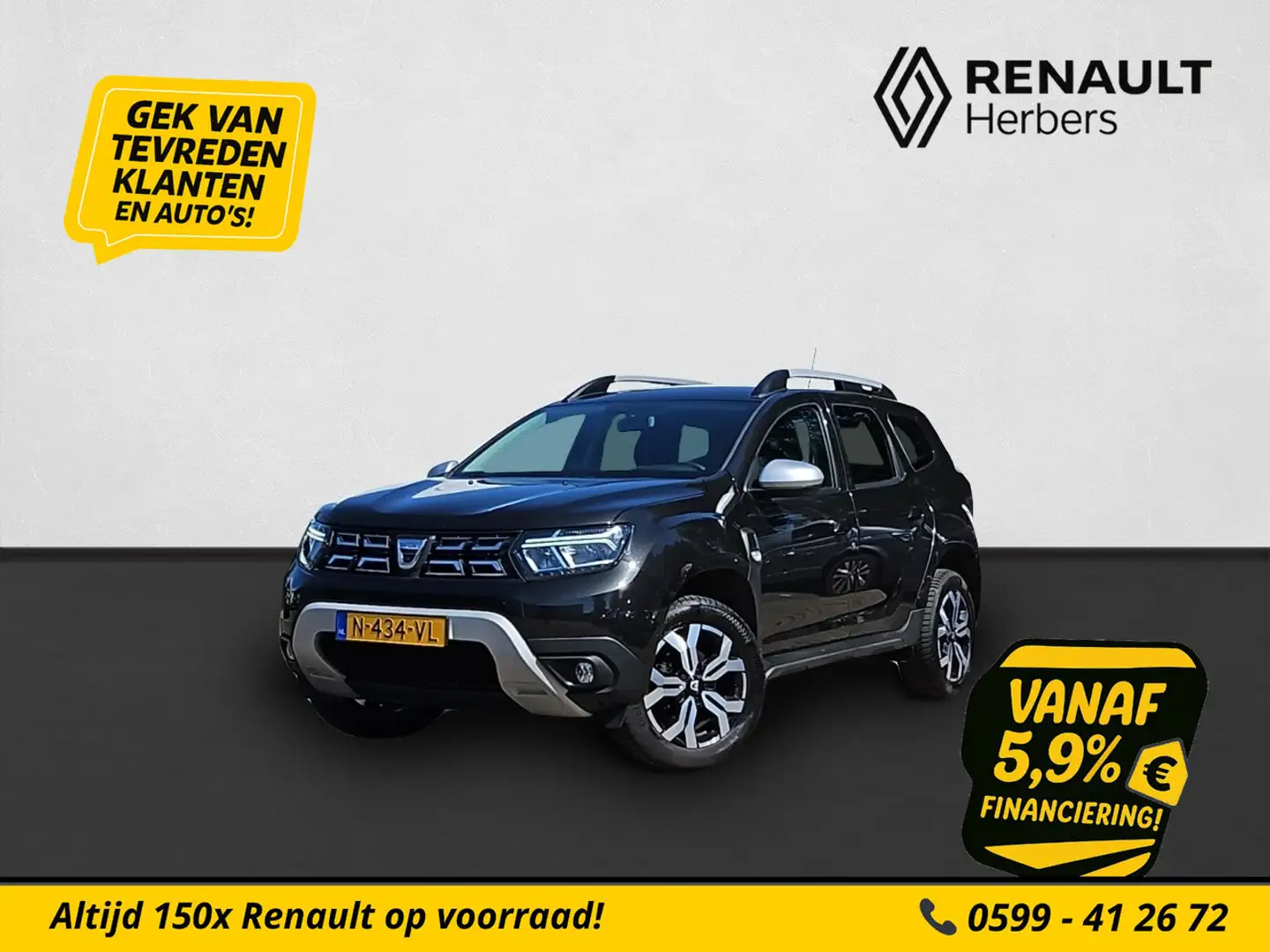 Dacia Duster 1.0 TCe Bi-Fuel Prestige NAVI / CRUISE / CAMERA / Zwart - 1