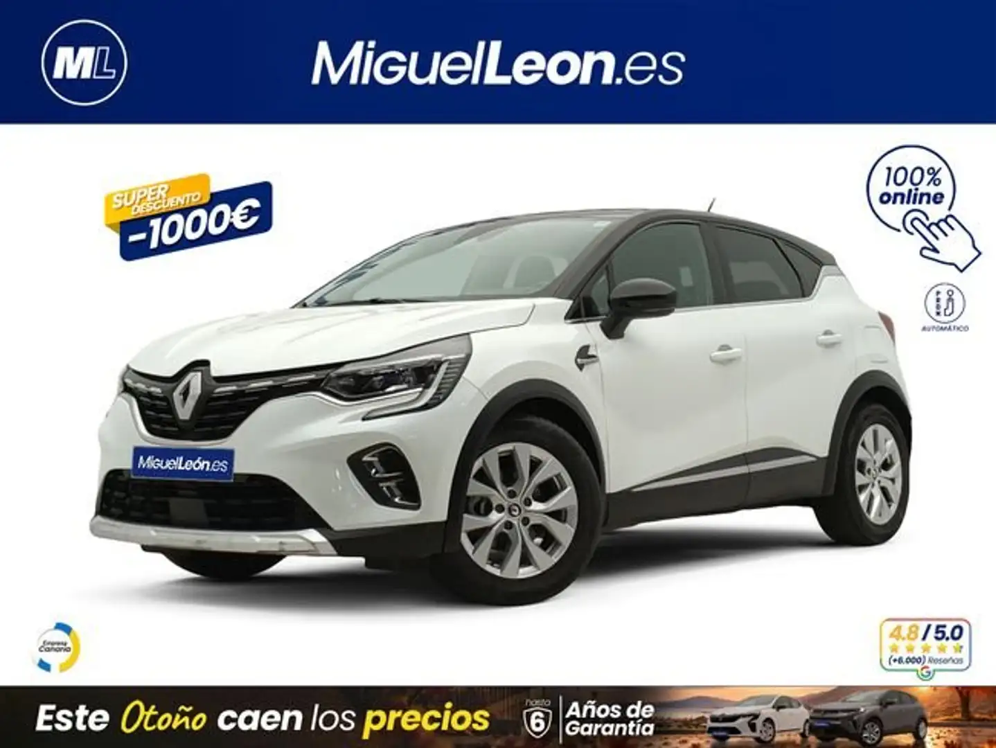 Renault Captur E-TECH Híbrido Enchufable Zen 117kW Blanco - 1