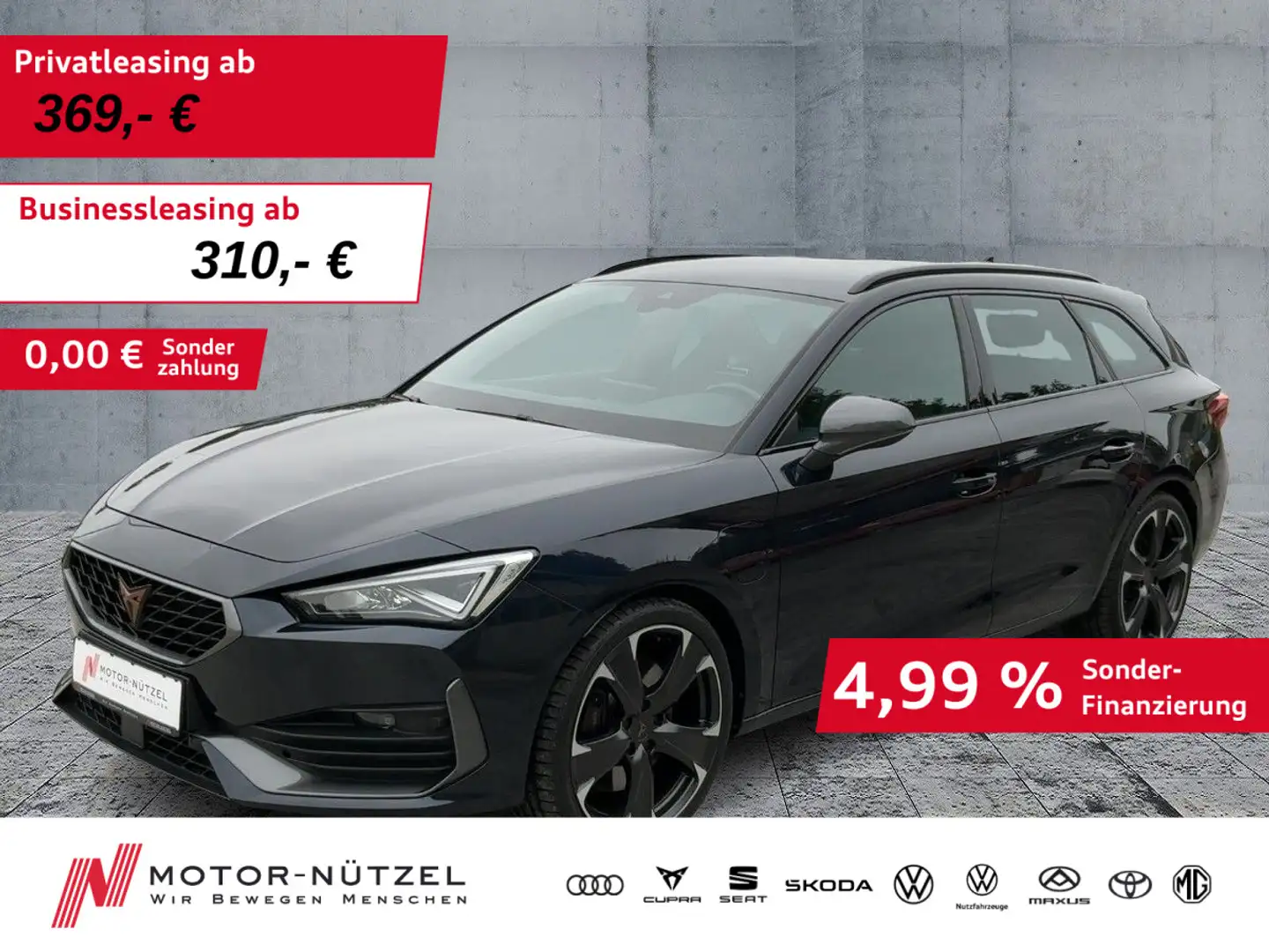 CUPRA Leon ST VZ 1.4 eHybrid LED+NAVI+AHK+ACC+DCC+DAB Blau - 1