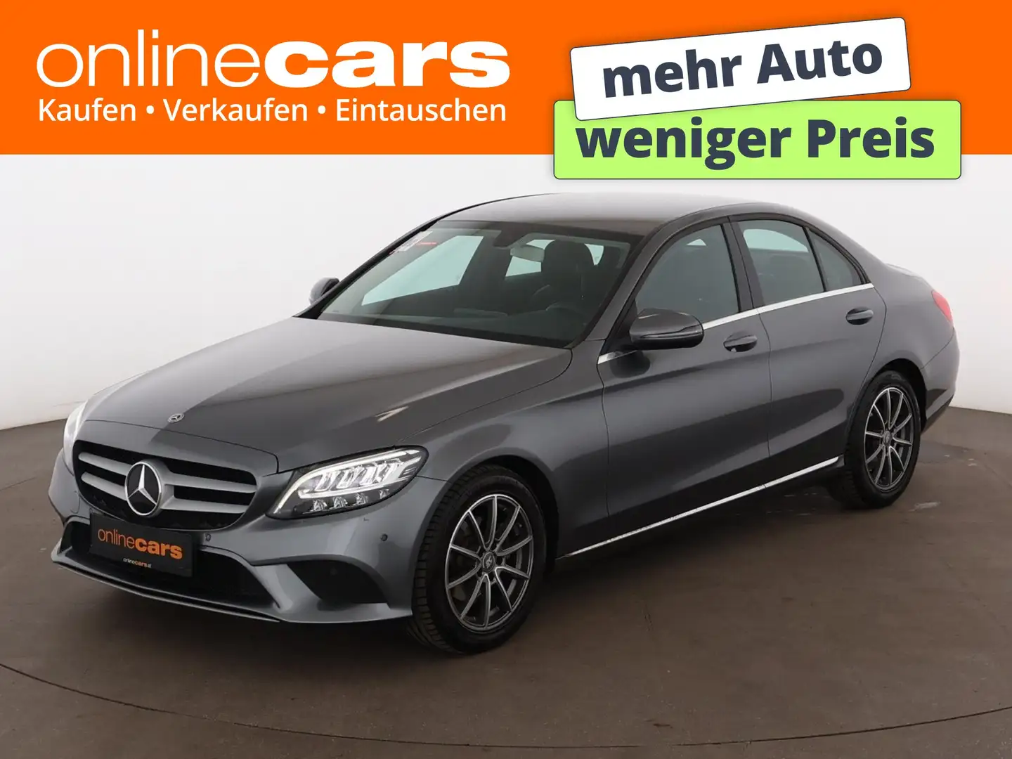 Mercedes-Benz C 180 d Aut LED NAVI LEDER SITZHZG TEMPOMAT R-CAM Grau - 1