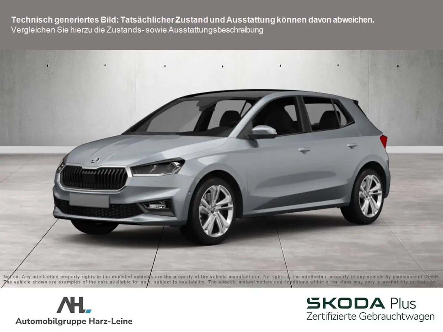 Skoda Fabia 1.0 TSI Monte Carlo DSG Navi LED SmartLink DAB Silber - 1