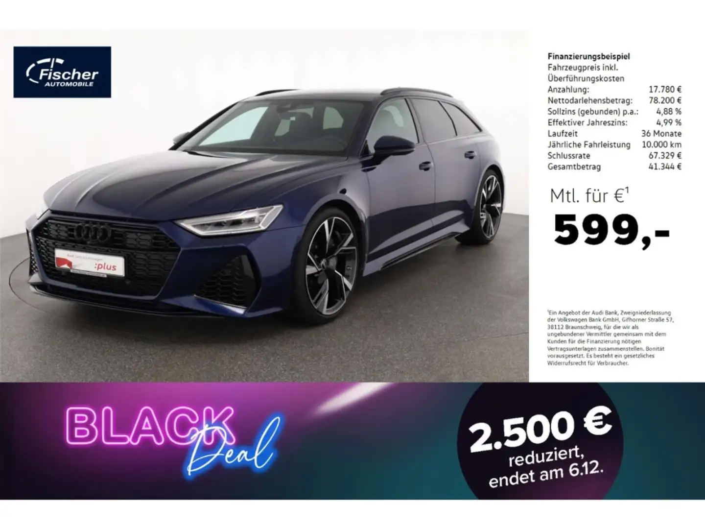 Audi RS6 Avant TFSI quattro Dynamikpaket plus Blau - 1