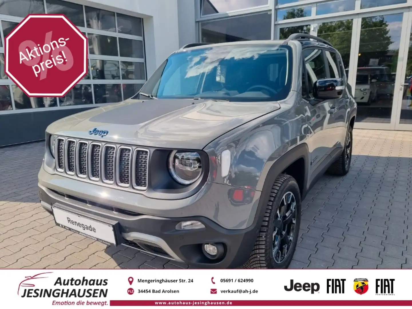 Jeep Renegade High Upland 4XE El. Pano Navi Soundsystem LED Appl Grau - 1