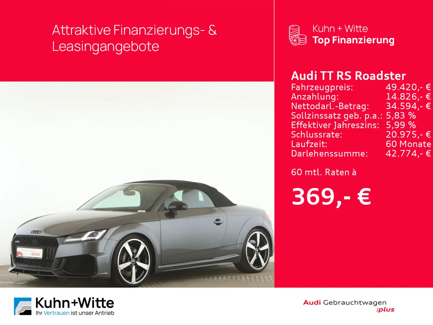 Audi TT RS 2.5 TFSI quattro *Matrix*RFK*B&O* Gris - 1