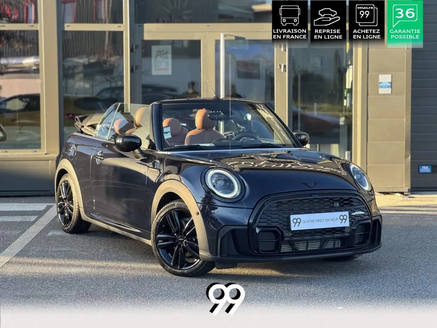 MINI Cooper Cabrio Cabriolet 1.5i 136 Cooper John Cooper Works PHASE 3 LIVRAISON/REPRISE/LOA/CREDIT Noir - 1