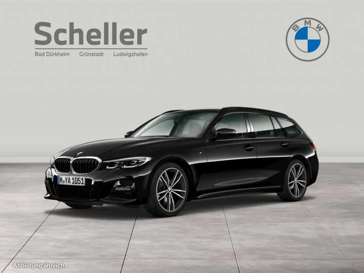 BMW 320 i Touring Automatik M Sport Zwart - 1