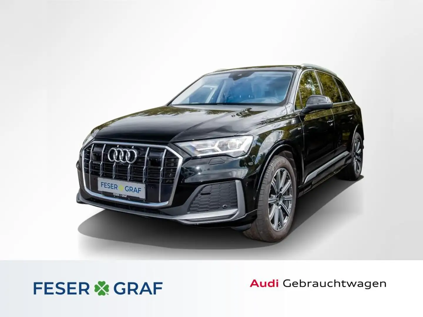 Audi Q7 50 TDI S line /Leder/HuD/adAir/AHK/Standhzg Schwarz - 1