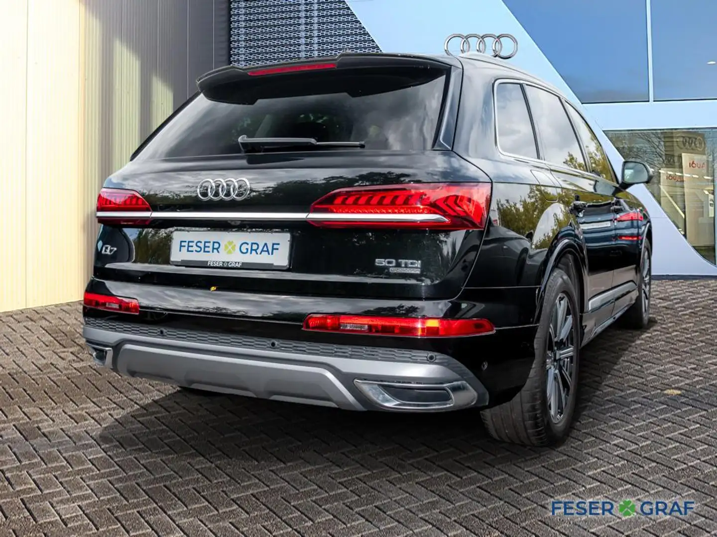 Audi Q7 50 TDI S line /Leder/HuD/adAir/AHK/Standhzg Schwarz - 2
