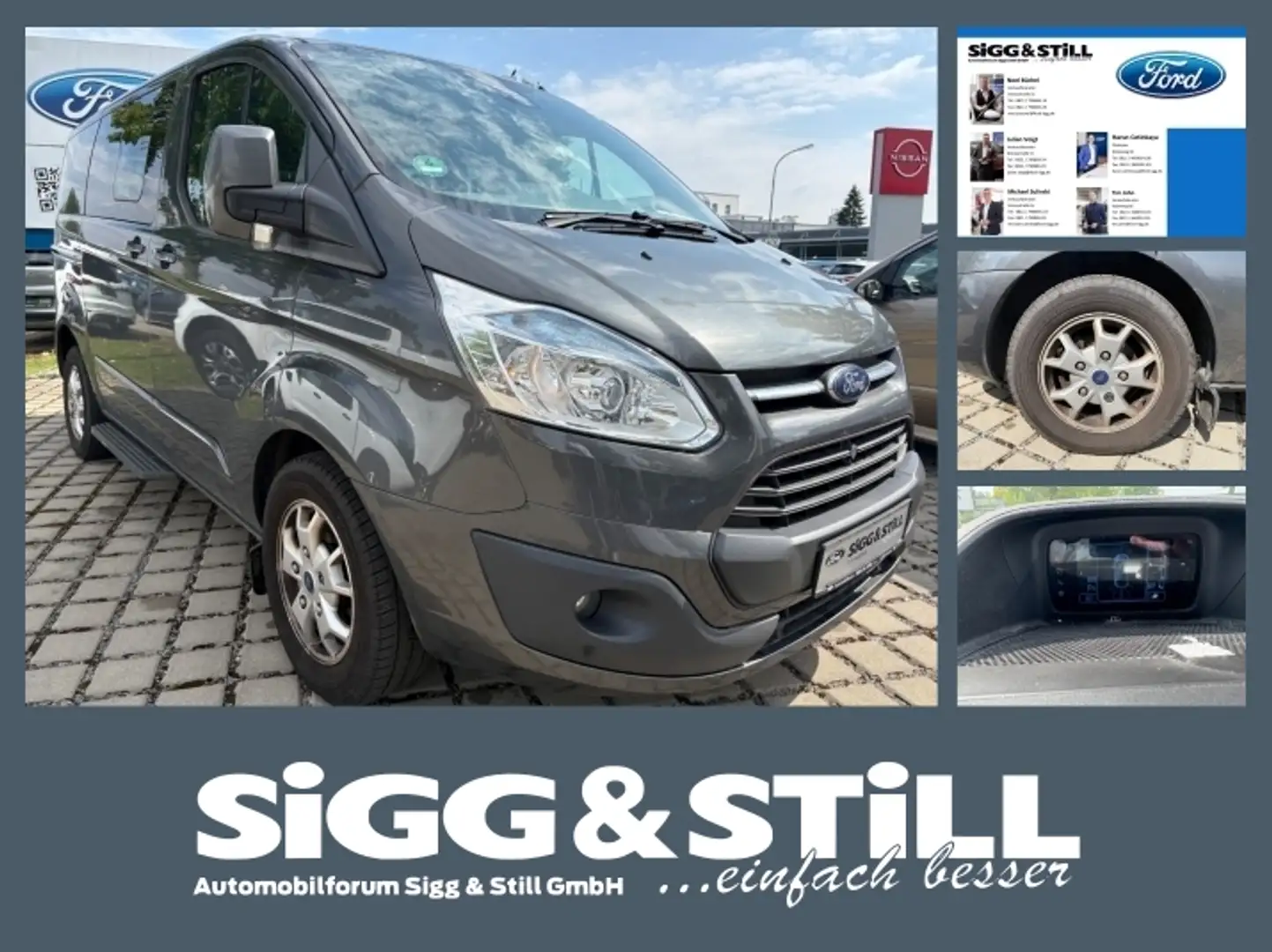 Ford Tourneo Custom 300 L1 Titan. KLIMA*STANDH*PDC*CAM Gris - 1