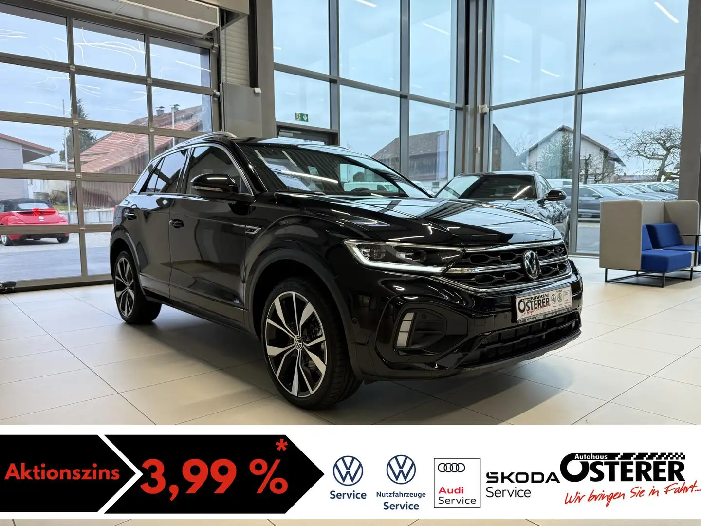 Volkswagen T-Roc 2.0 TSI R-Line 4MOTION-AHK-IQ Drive Paket-Rückfahr Schwarz - 1