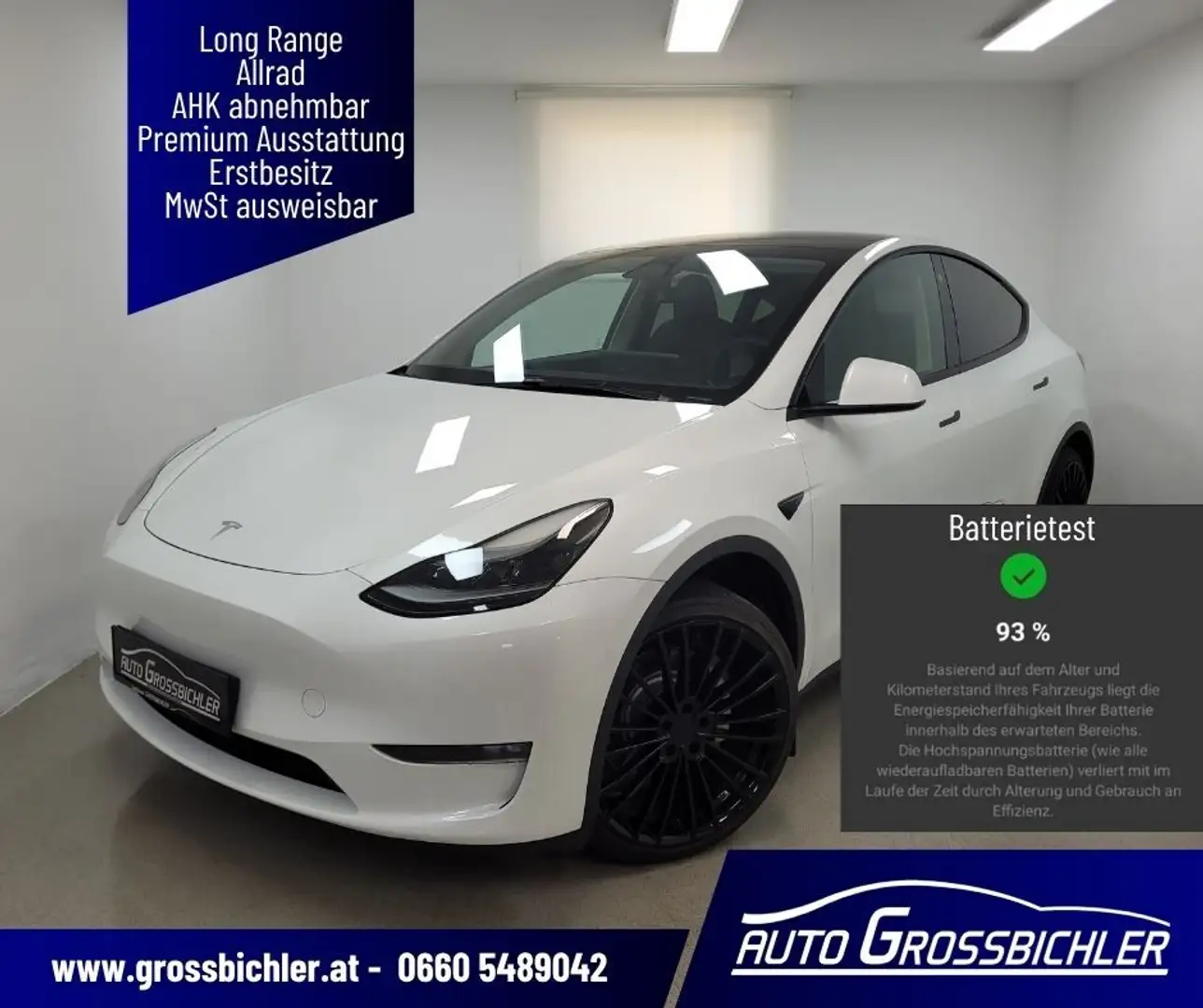 Tesla Model Y Long Range AWD 79kWh,4x4,AHK,netto28.958 Weiß - 1