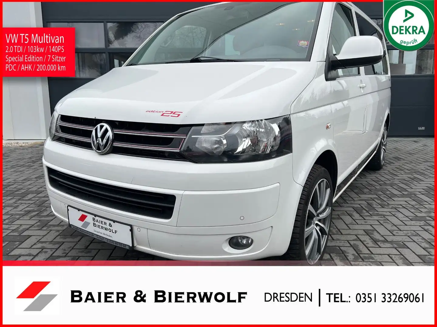 Volkswagen T5 Multivan Special Edition Navi PDC AHK Tempo Blanc - 1