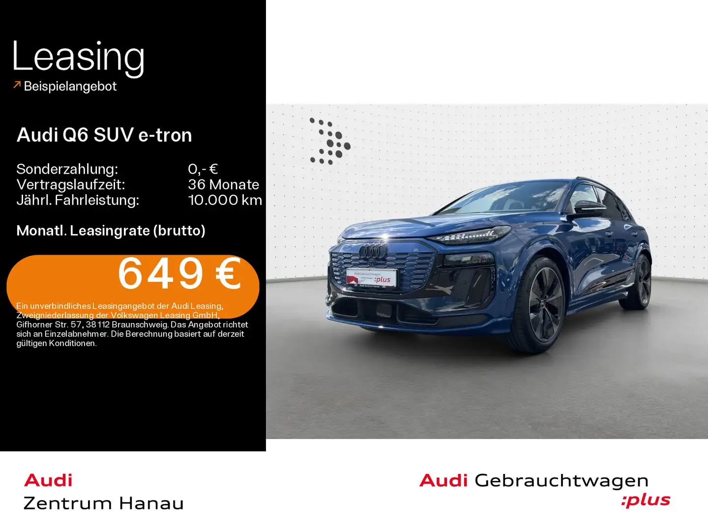 Audi Q6 e-tron quattro S-LINE*EDITION-ONE-BLUE*MATRIX Blau - 1