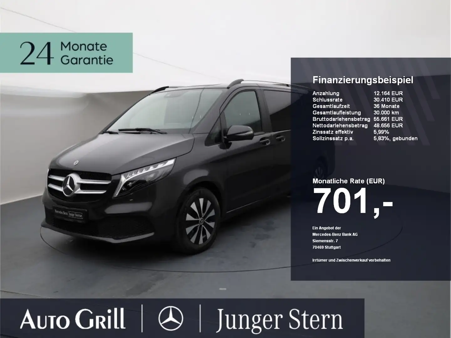 Mercedes-Benz V 300 d EditionSport Airmatic Distr 8Sitze Totwin Grau - 1