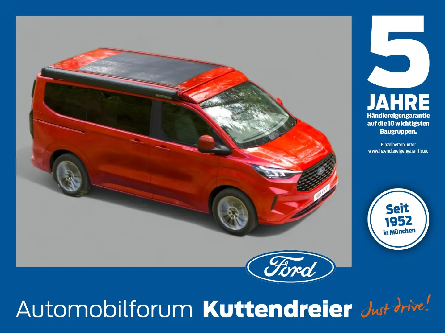 Ford Transit Custom 2.0 EcoBlue 320 L1 FWD Motorcaravan Nugget Titaniu Rot - 1
