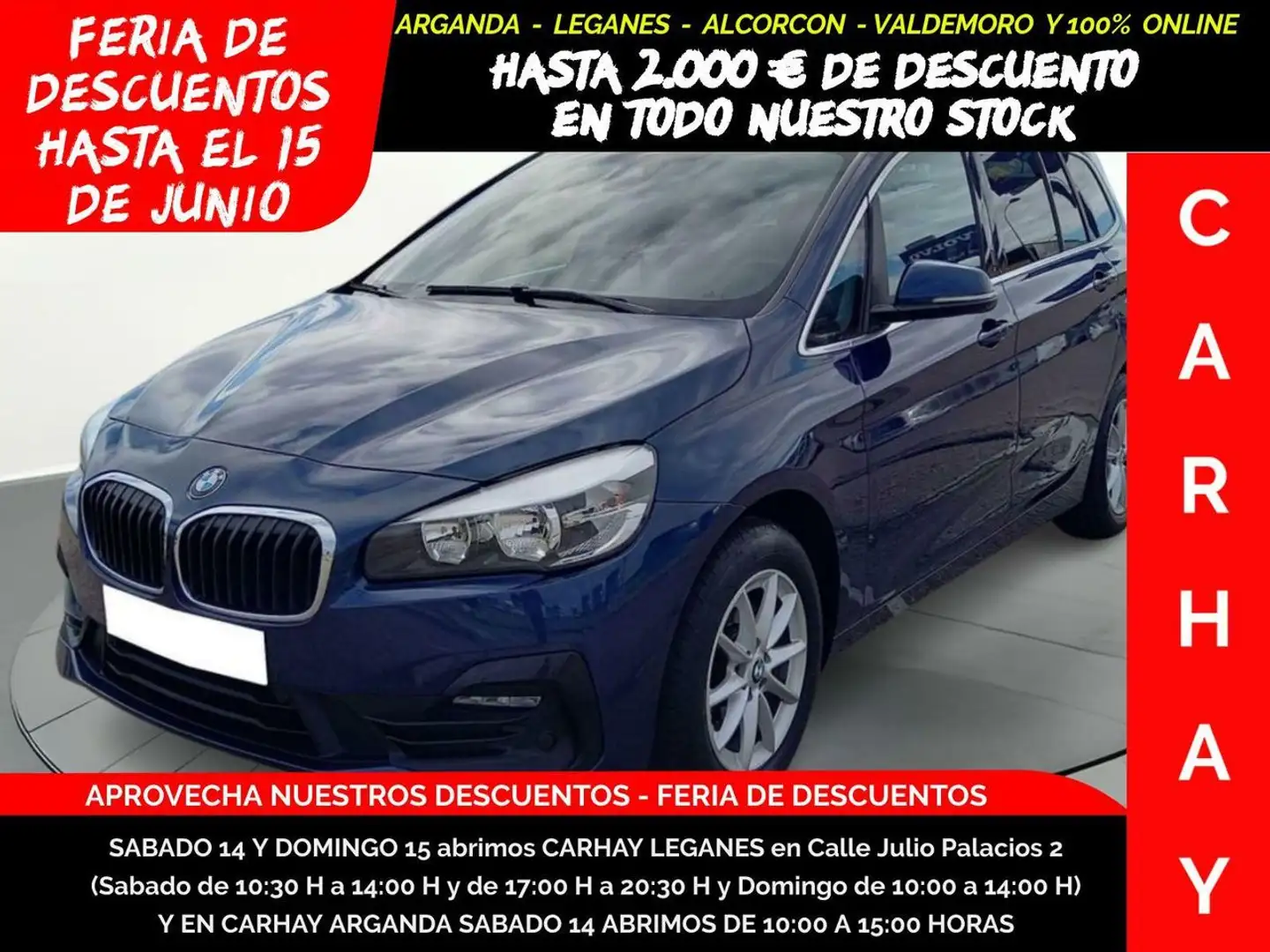 BMW 216 D ADBLUE (EU6D-TEMP) Azul - 1