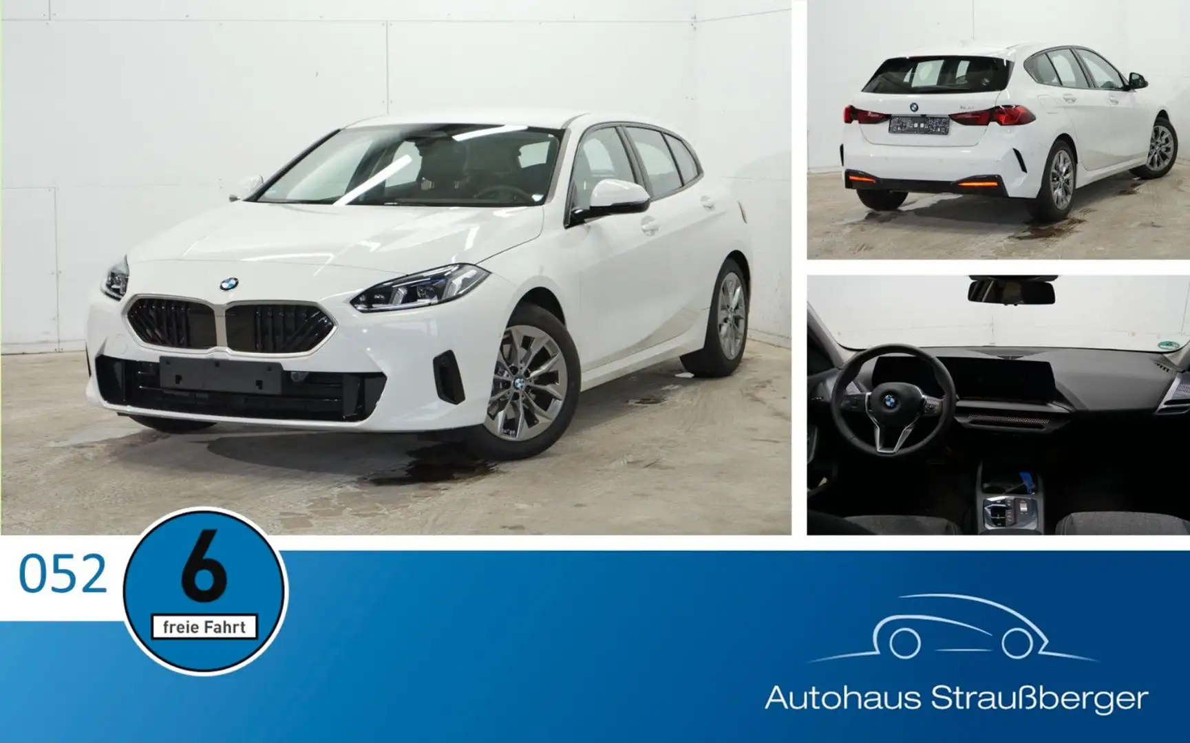 BMW 118 d Limousine TEMPOMAT SHZ LED 2-ZK DAB+ RFK Blanc - 1