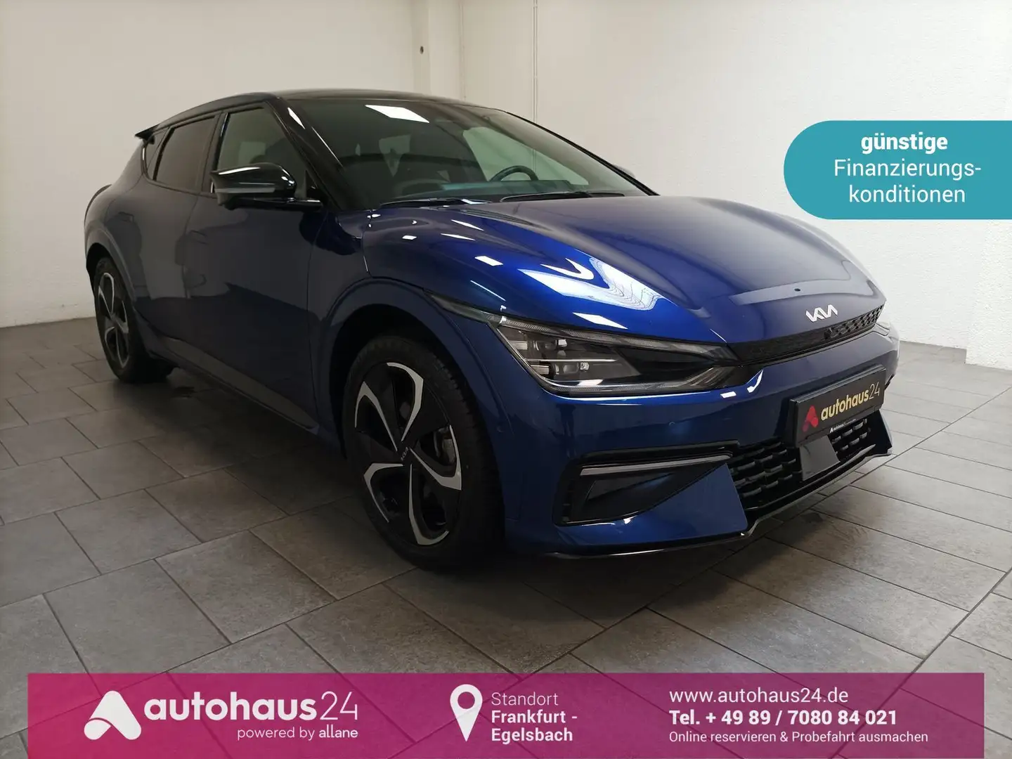 Kia EV6 GT-Line|4WD|Navi|LED|SHD Синий - 1