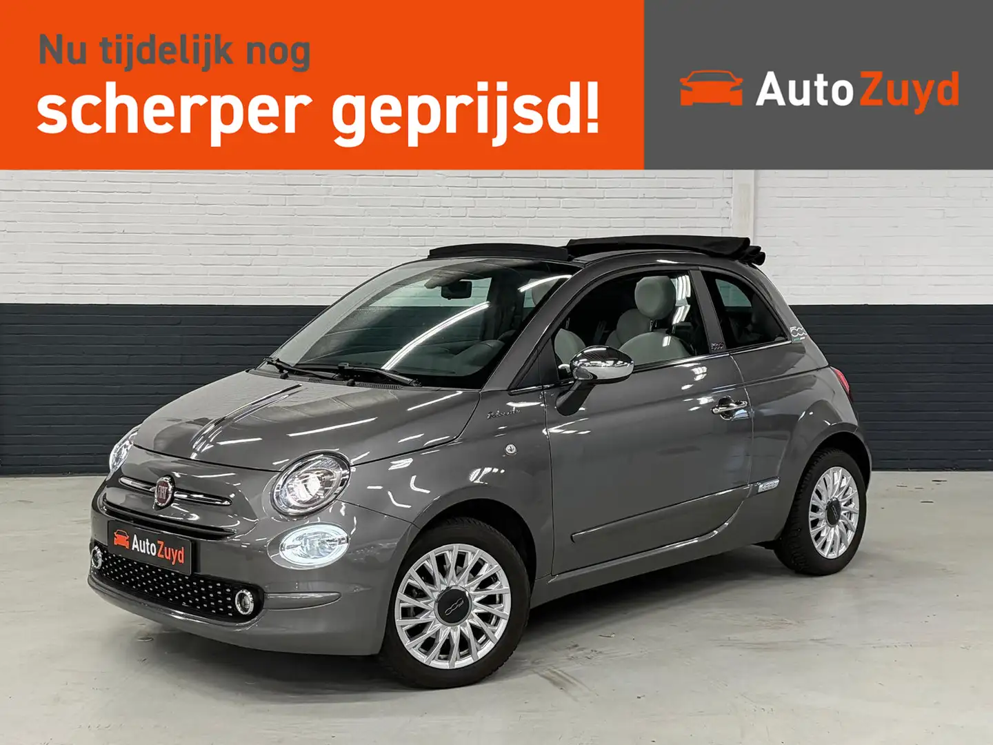 Fiat 500 1.0 Hybrid Cabrio Dolcevita / Navi / CarPlay / Led Gris - 1