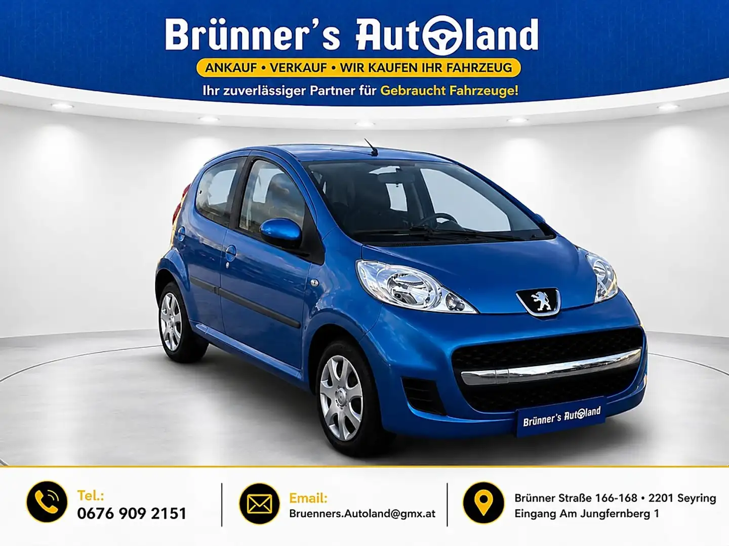 Peugeot 107 1.0 Junior 1-Besitz Service Heft Blau - 2