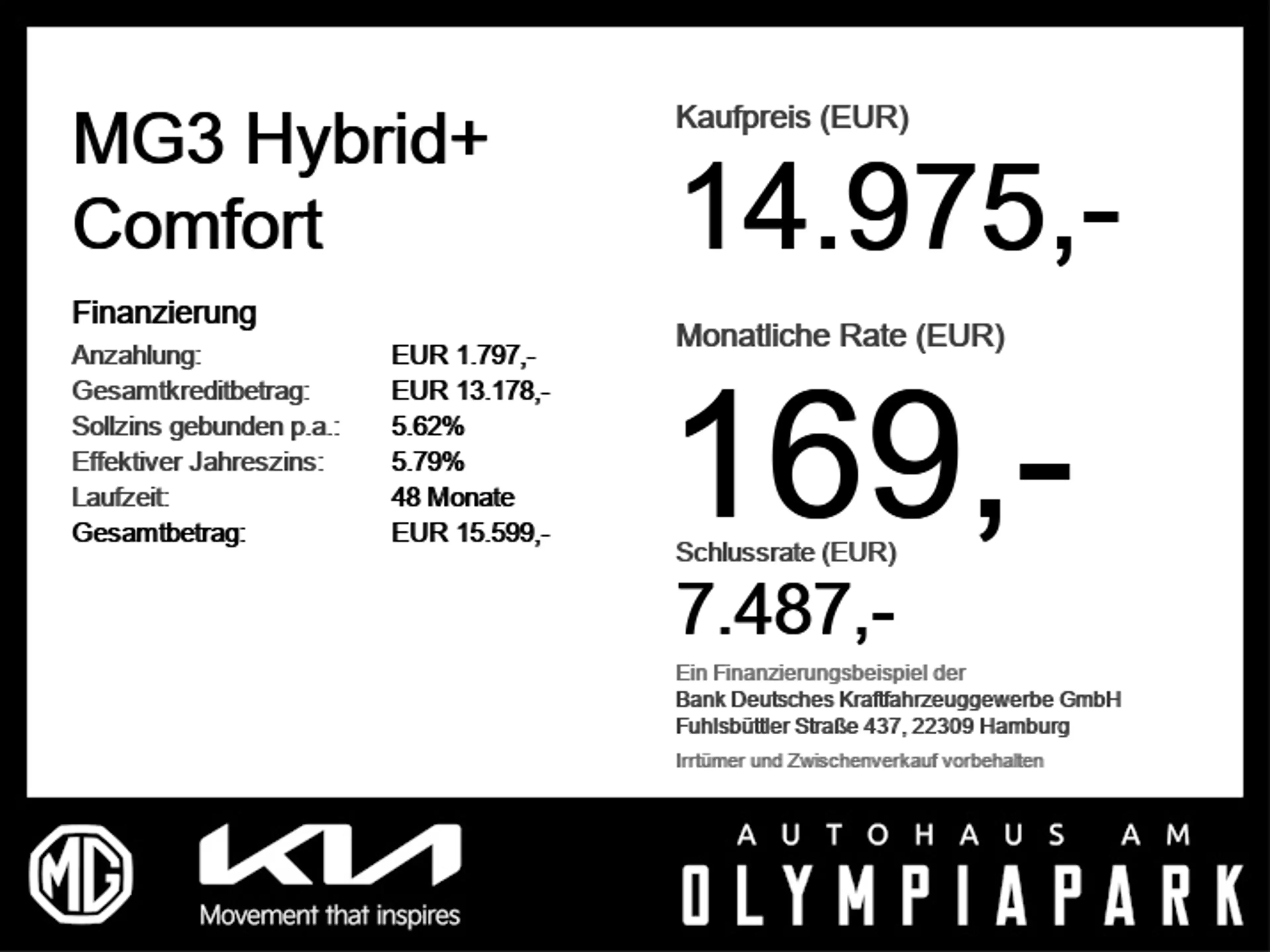 MG MG3 Hybrid+ Comfort NAVI*RÜCKFAHRKAMERA*LED — photo 6