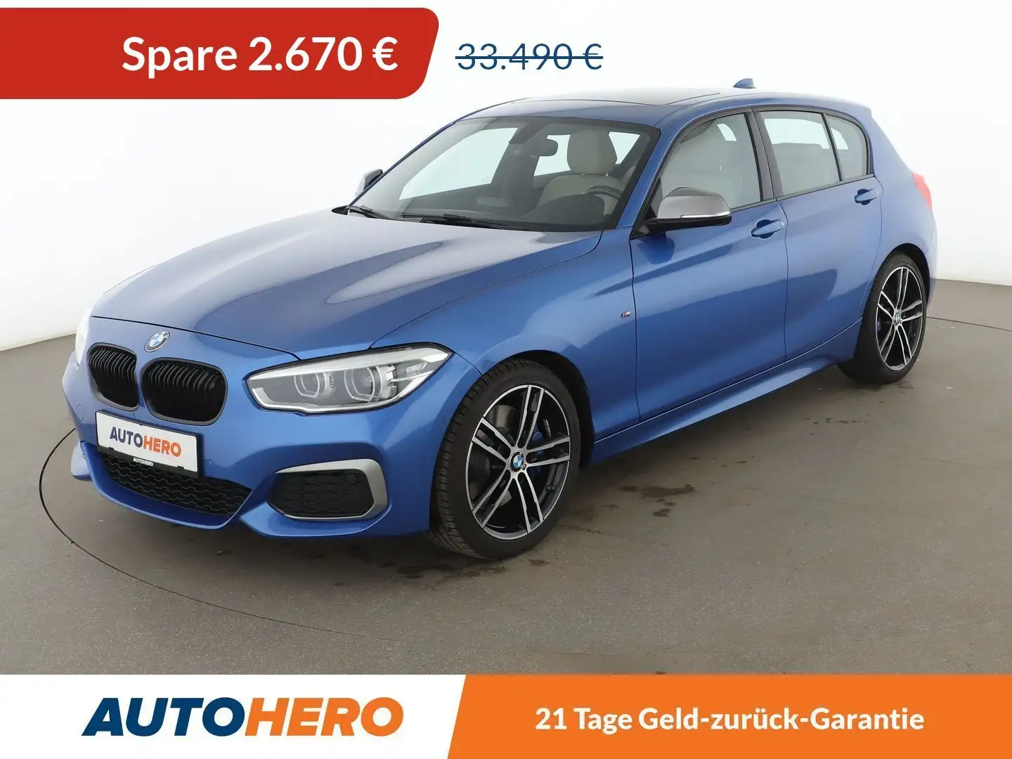 BMW 140 M140i xDrive Aut.*NAVI*LED*TEMPO*CAM*PDC*SHZ* Albastru - 1
