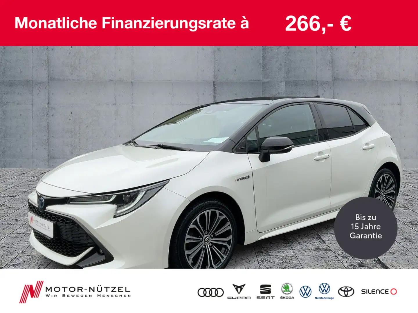 Toyota Corolla 1.8 Hybrid CLUB LED+NAVI+ACC+SHZ+RFK+17" Weiß - 1