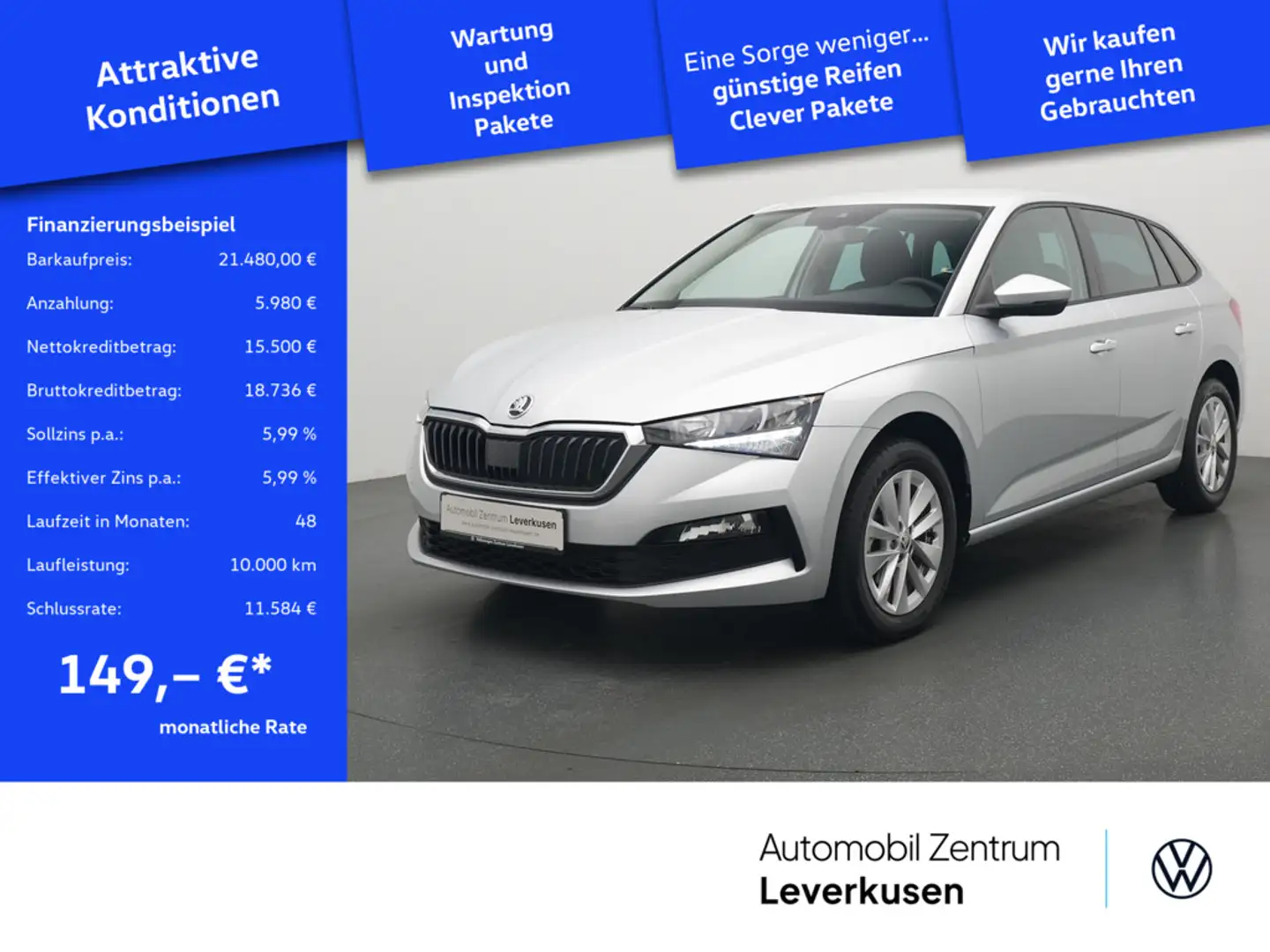 Skoda Scala Tour DSG VIRT ACC SHZ LED APP CONNECT Silber - 1