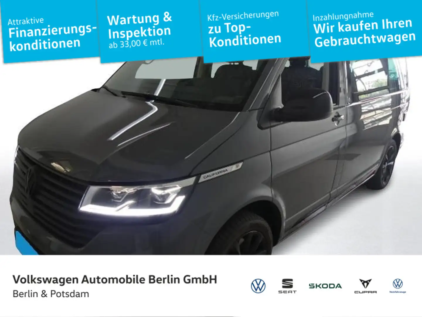 Volkswagen T6.1 California Beach 2.0 TDI DSG Tour Edition Grau - 1