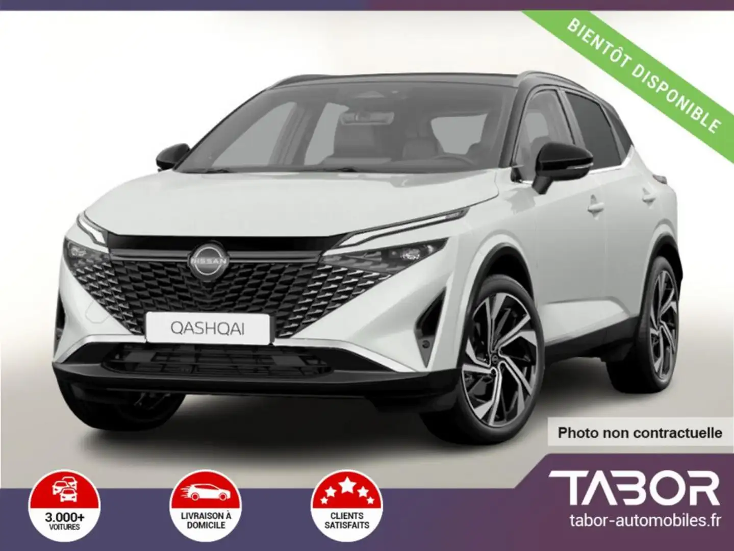Nissan Qashqai MHEV 158 CVT Tekna+ 20R Pano PDC Blanc - 1