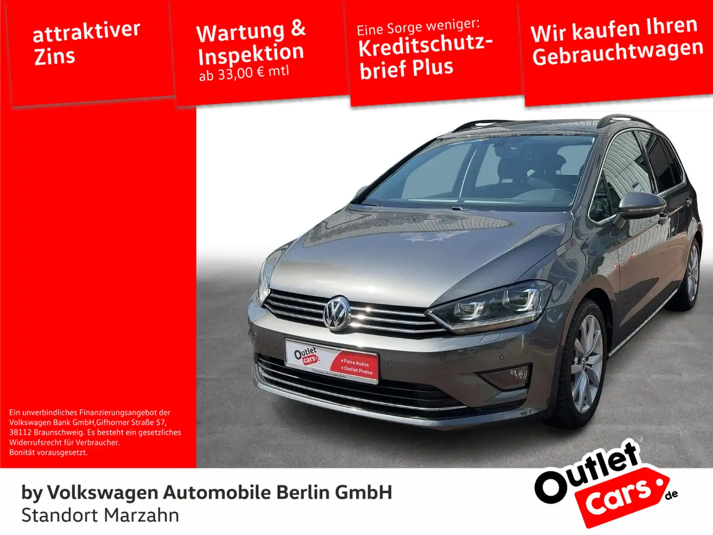 Volkswagen Golf Sportsvan 1,4 TSI DSG Highline Xenon Navi P Grijs - 1
