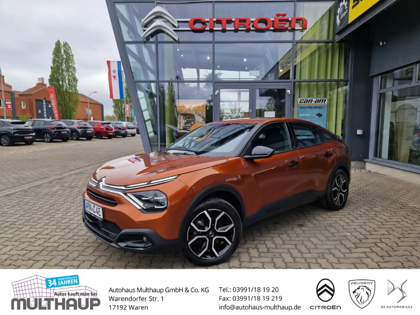 Citroen C4 e- Feel Elektromotor LED StandHZG Klimaautom Orange - 1