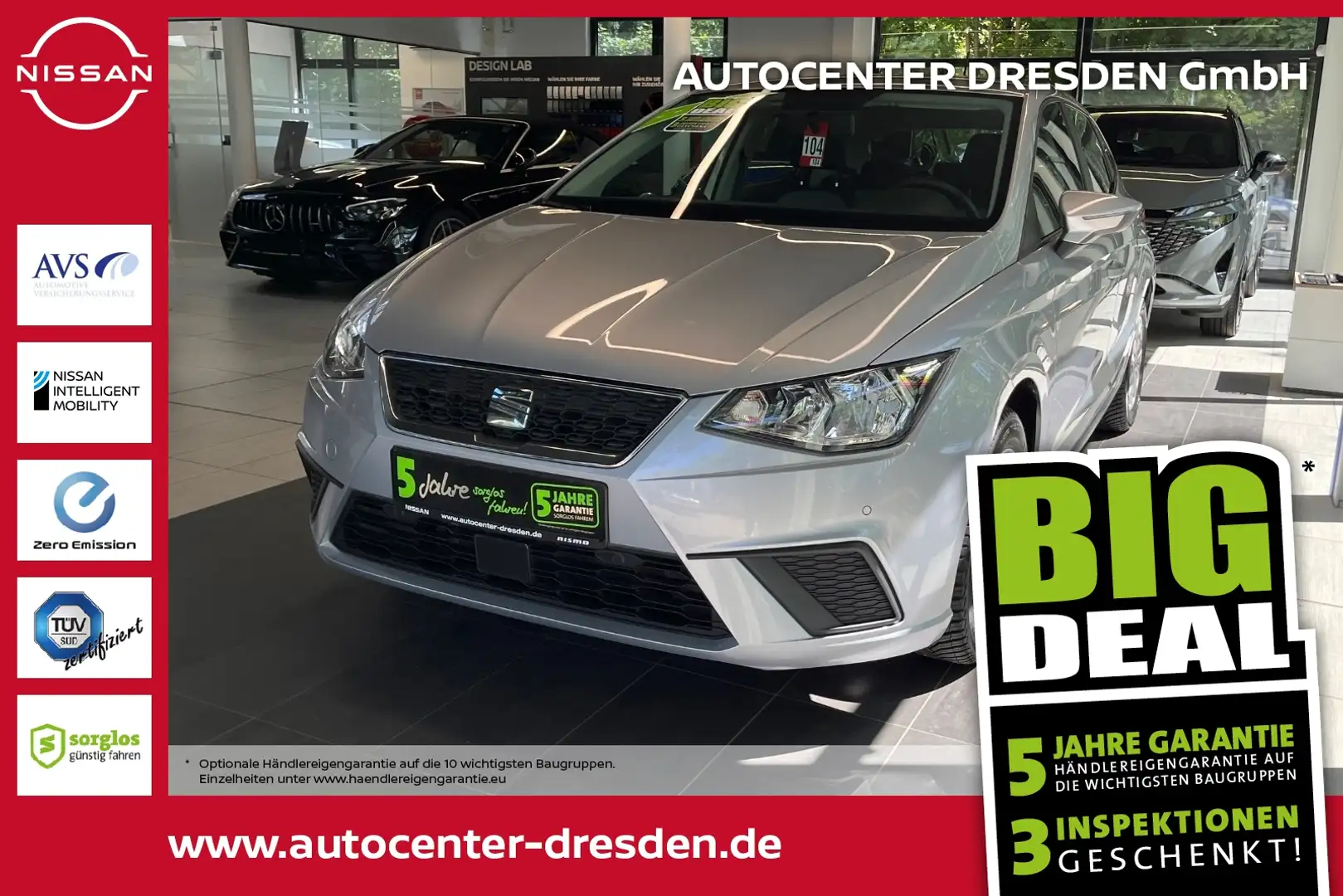SEAT Ibiza 1.0 TGI Style Navi Kam Klima Lichtsens LM Серебристый - 1