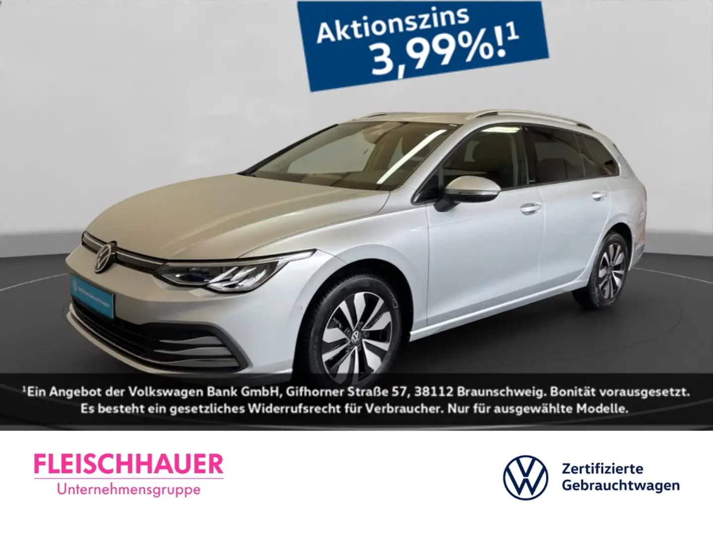 Volkswagen Golf VIII Move 1.0 eTSI LED PDC App-Connect Argent - 1