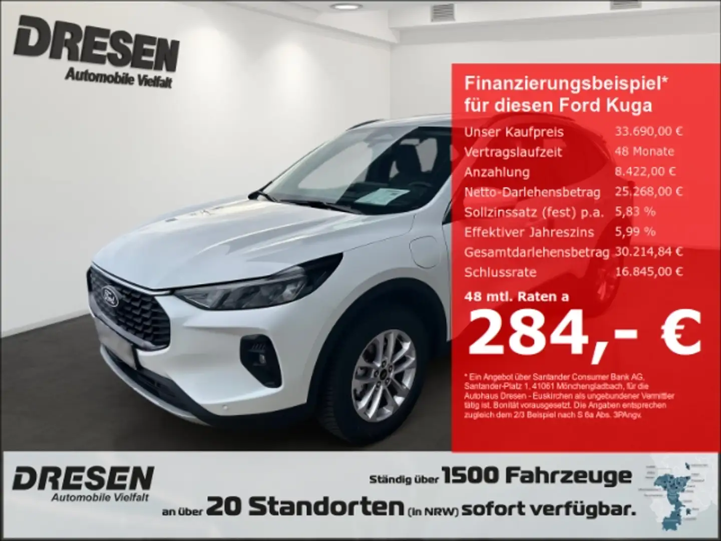 Ford Kuga PHEV Titanium 2.5 Navi/Sitzheizung/Rückfahrkamera/ Biały - 1