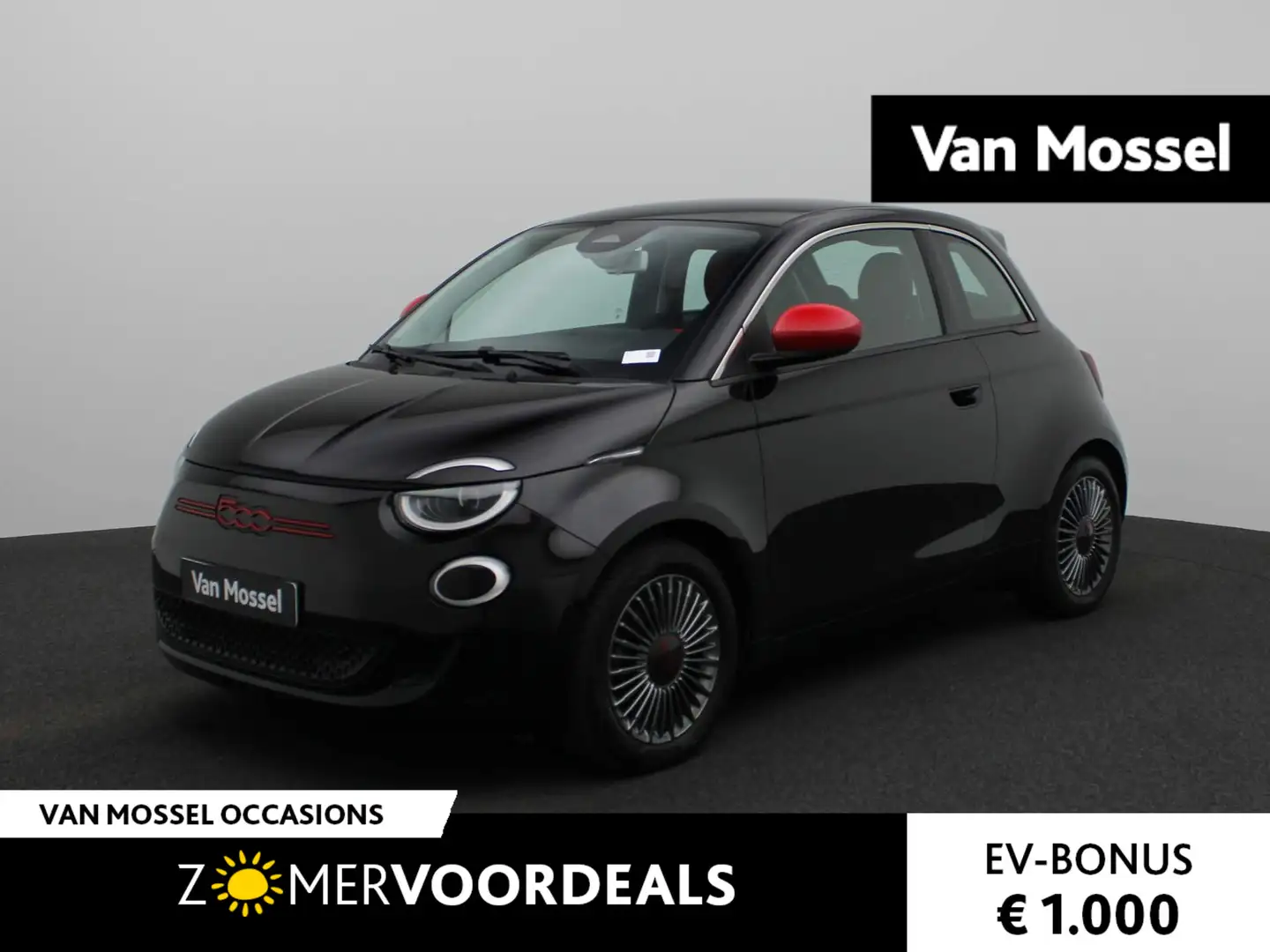 Fiat 500e RED 42 kWh | Navigatie | Climate Control | LED Ver Zwart - 1