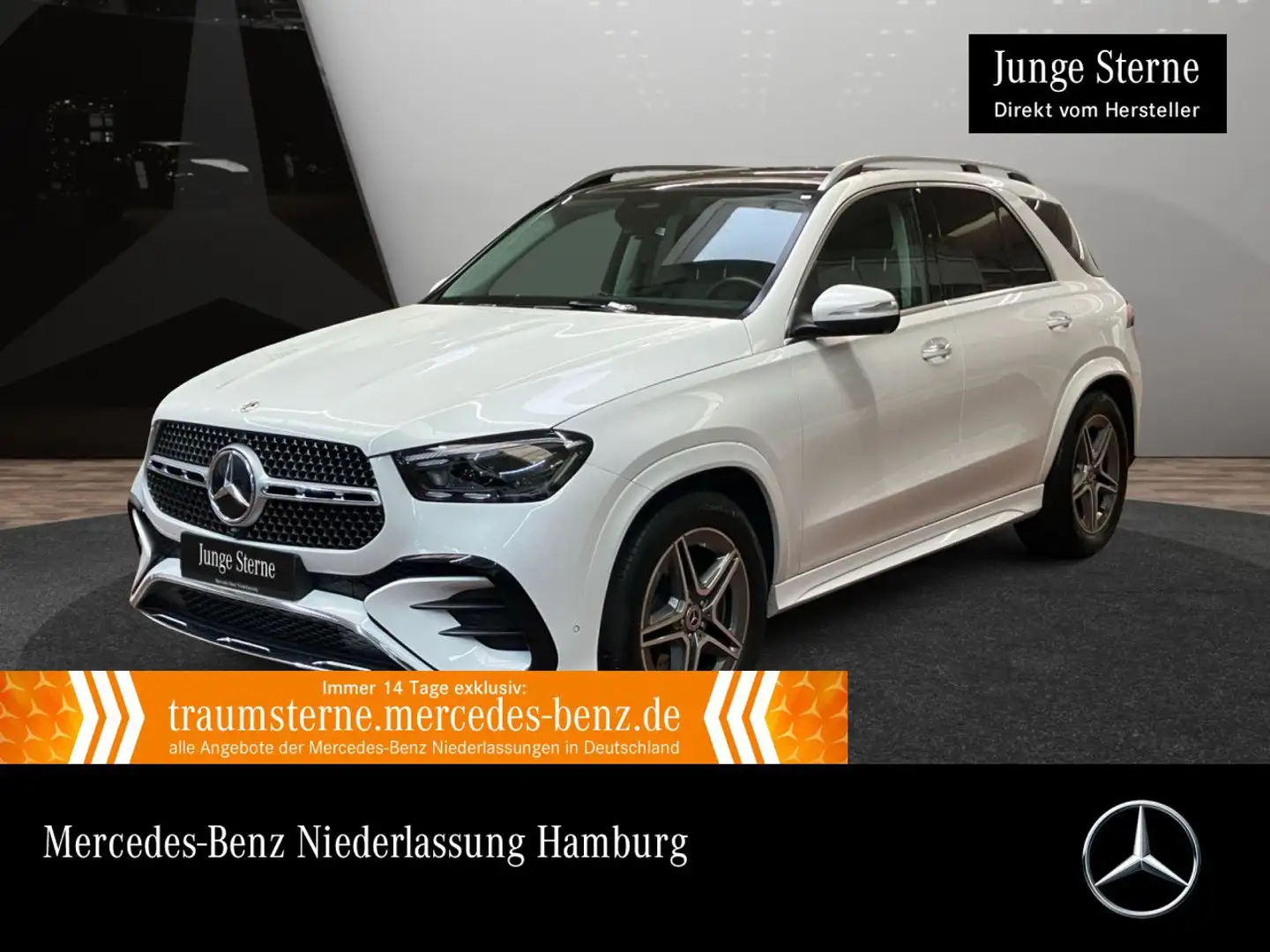 Mercedes-Benz GLE 450 d 4M AMG+PANO+360+AHK+MULTIBEAM+20"+SPUR Weiß - 1