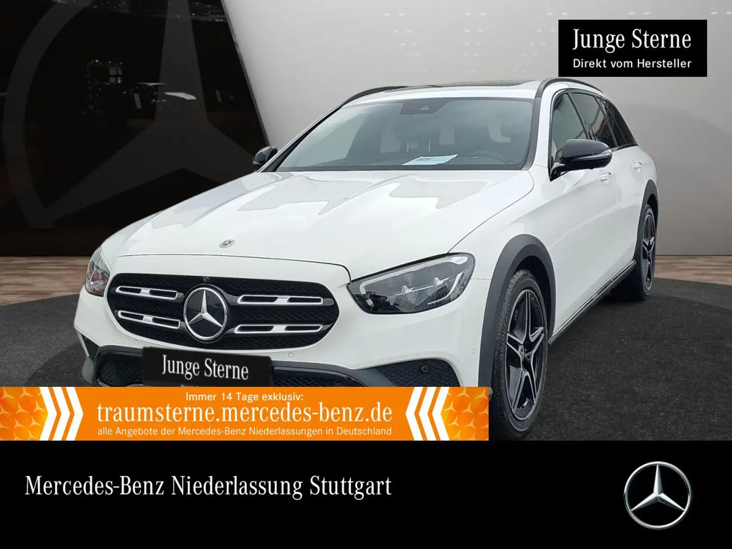 Mercedes-Benz E 400 d T 4M AVANTG+NIGHT+360+LED+BURMESTER+TOTW Weiß - 1
