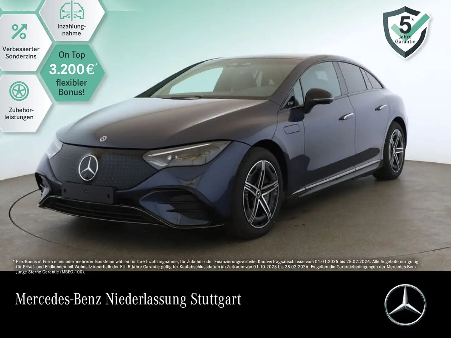 Mercedes-Benz EQE 500 4MATIC AMG Fahrass Pano Burmester Distr. Blu/Azzurro - 1
