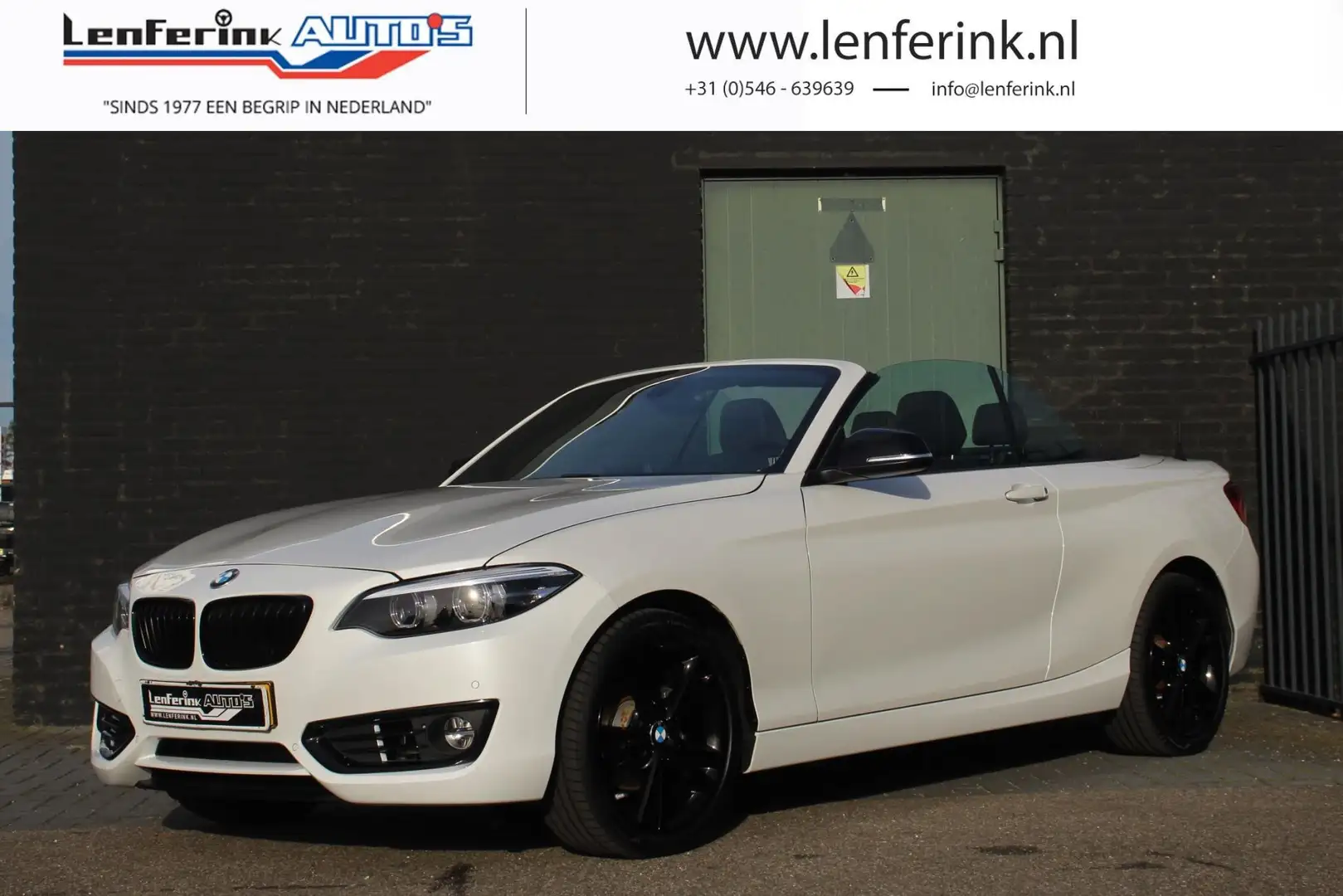 BMW 218 2-serie Cabrio 218d Sportline Navi Sportstoelen Cl Blanc - 1