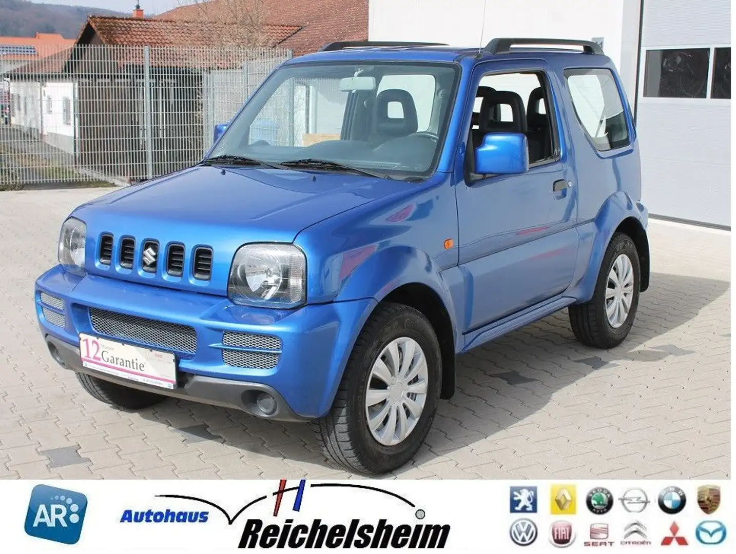Suzuki Jimny TÜV, Reifen+Bremsen neu,gepfl.,AHK,4x4,Finanz. Blau - 1