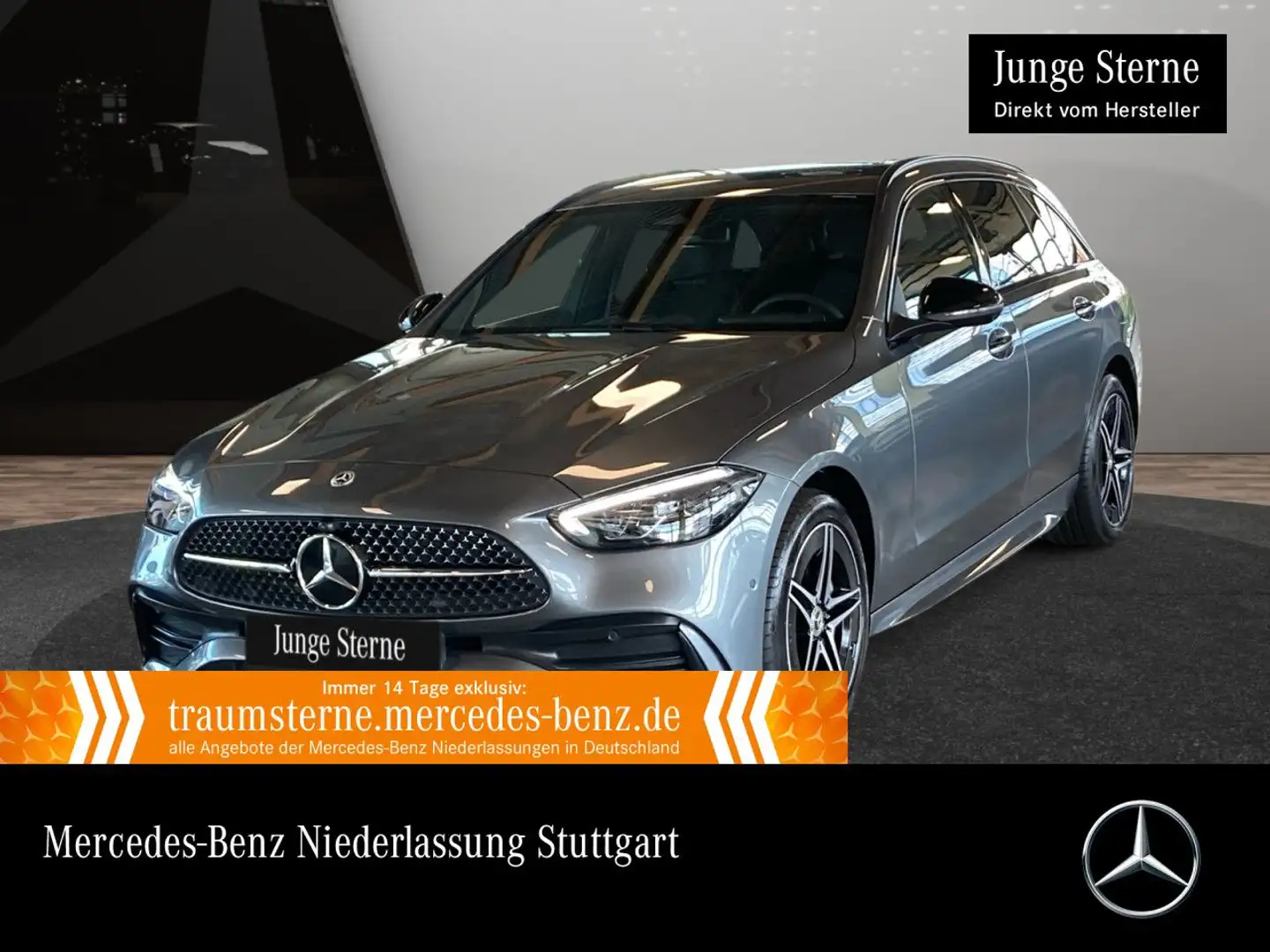 Mercedes-Benz C 300 e T AMG+NIGHT+360+LED+TOTW+KEYLESS+9G Gris - 1