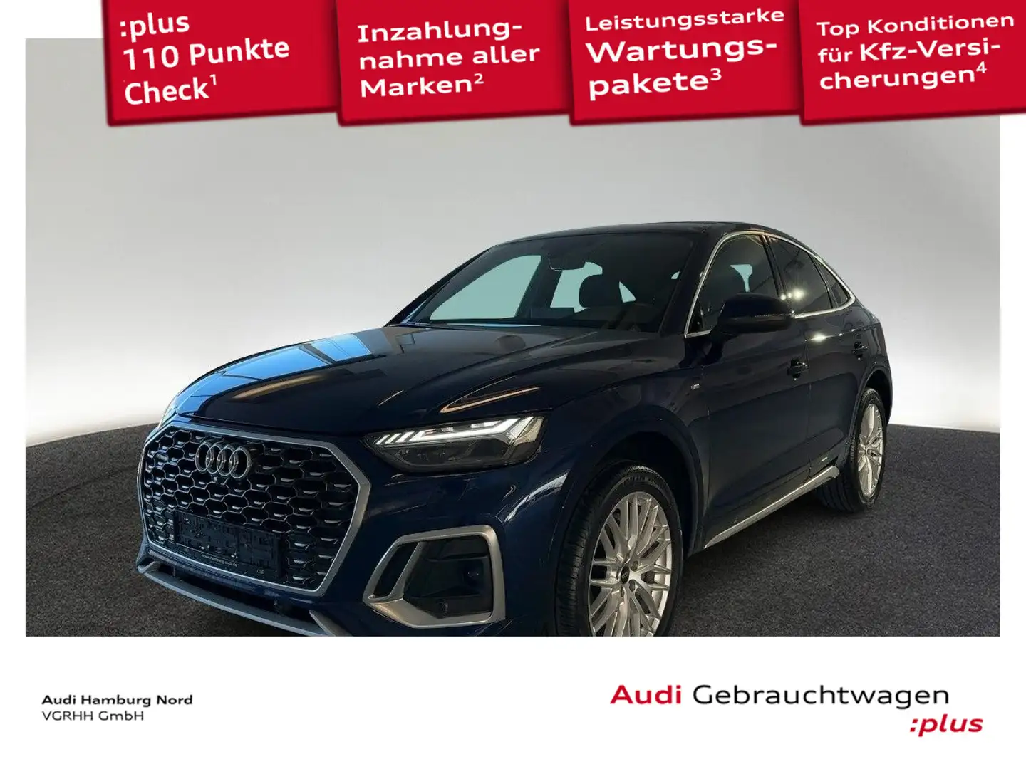 Audi Q5 40 TDI S line quattro S tronic Head Blau - 1